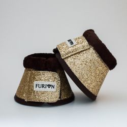 BOOTS | Furion boots med fluff, brun/guld L