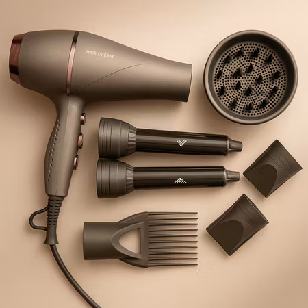 Hair Dream Hårfön med Infravärme och munstycke för lockning