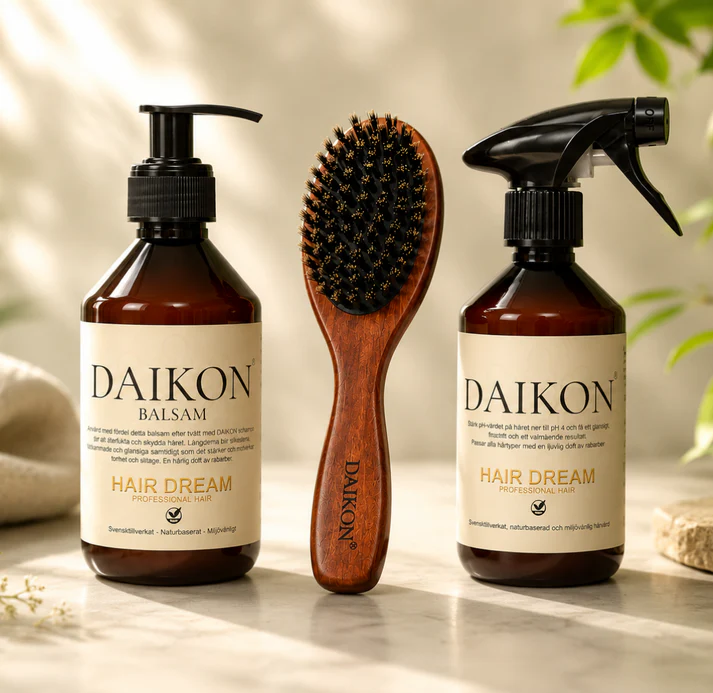DAIKON Set no.2 - Leave-In - Svinborste - Balsam