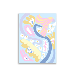 Blue Swirl Poster - 30×40 cm