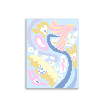 Blue Swirl Poster - 30×40 cm