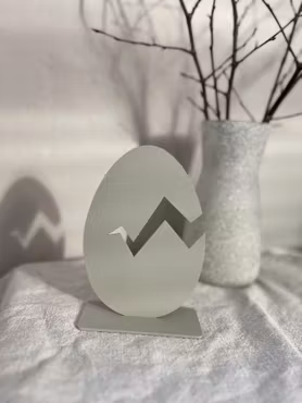 Påskägg på fot- grå-beige