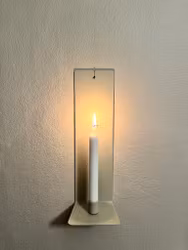 Vägghängd ljushållare Dino L grå-beige