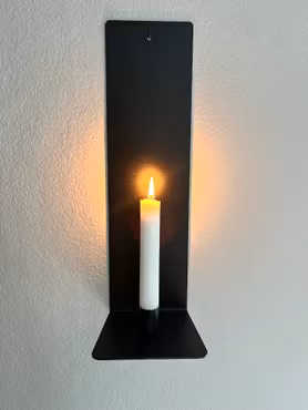 Vägghängd ljushållare Dino L svart