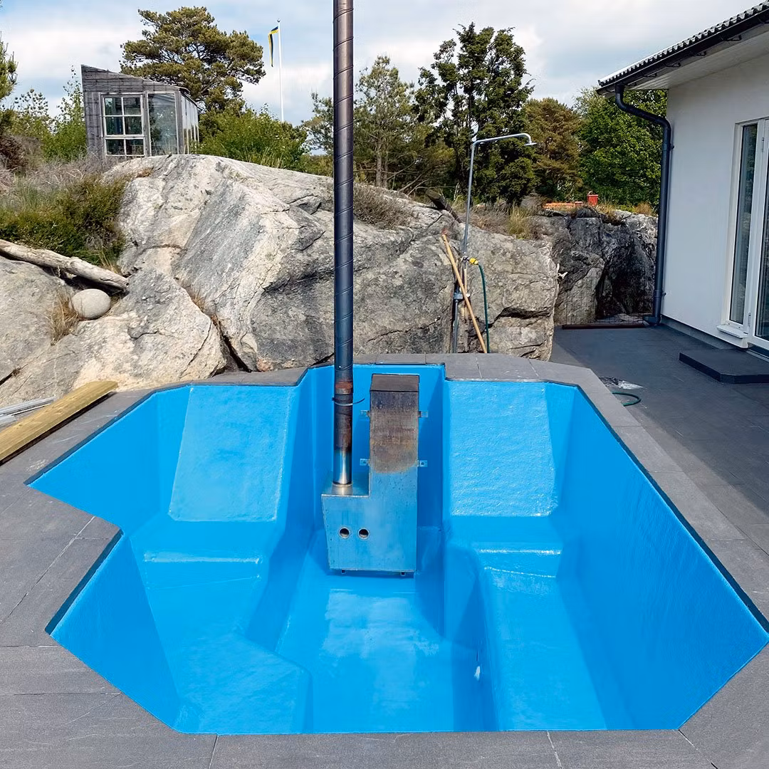 Glasfiberpool Göteborg | Poolfärg