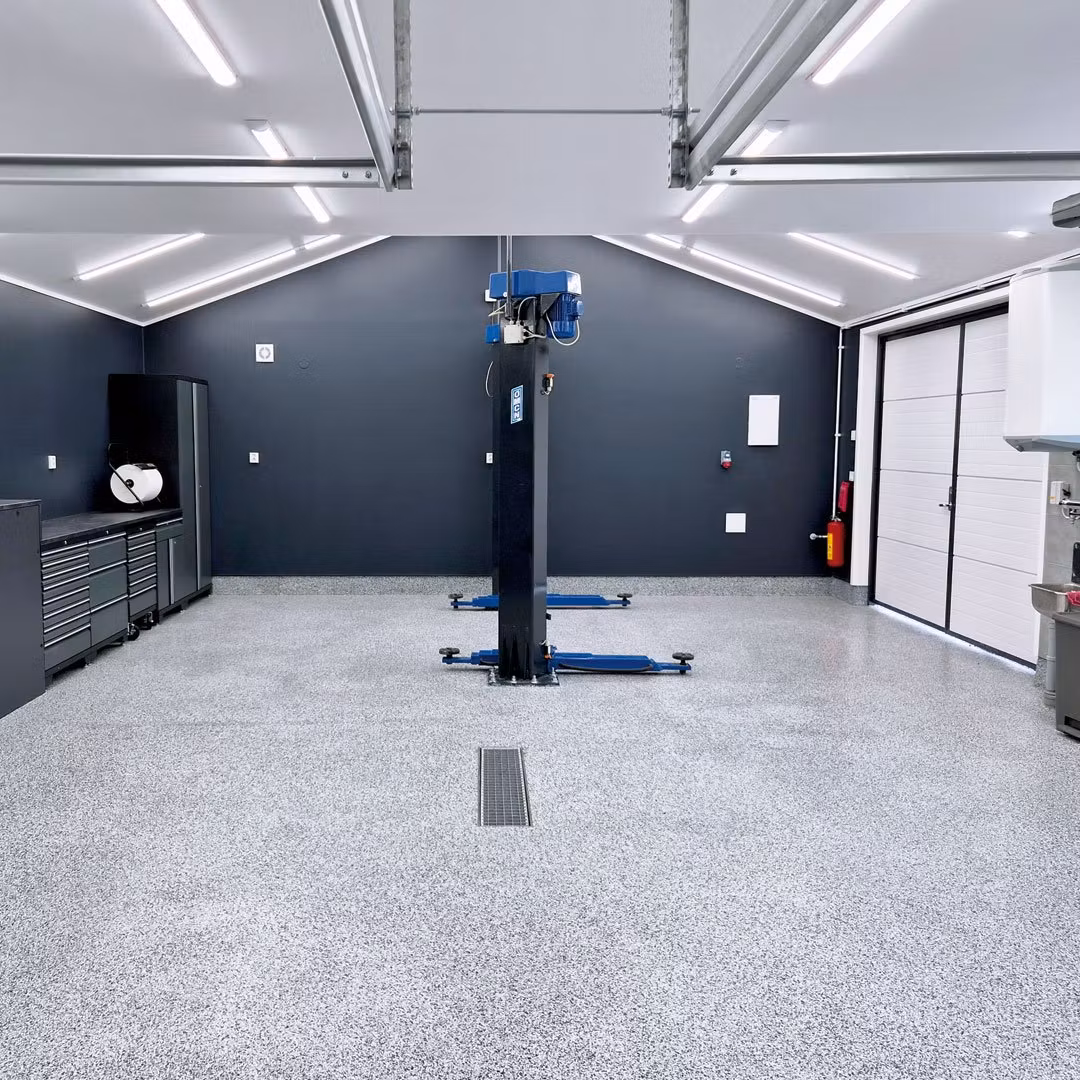 Garage Avesta | Epoxigolv PRO Färgflingor