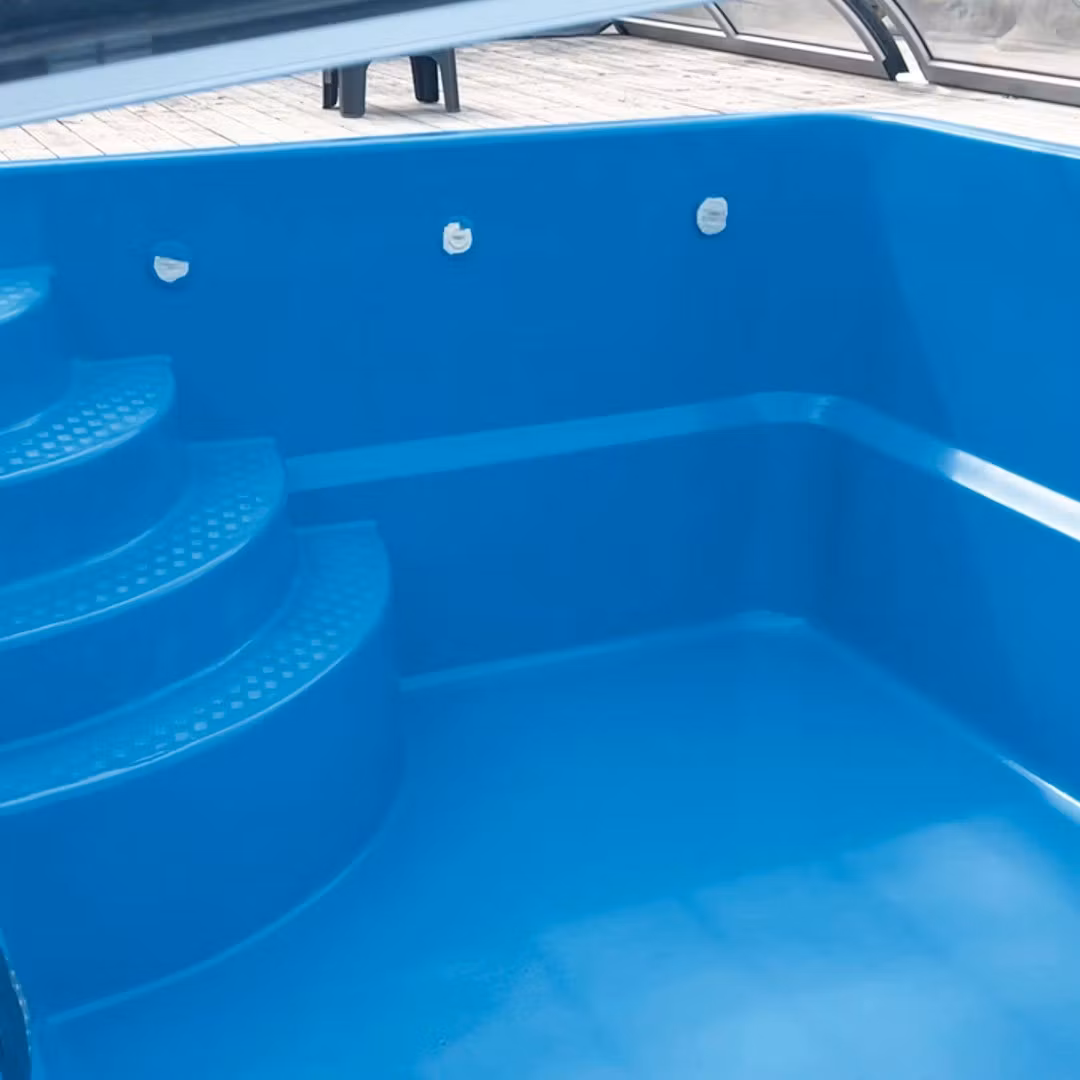 Glasfiberpool Helsingborg | Poolfärg