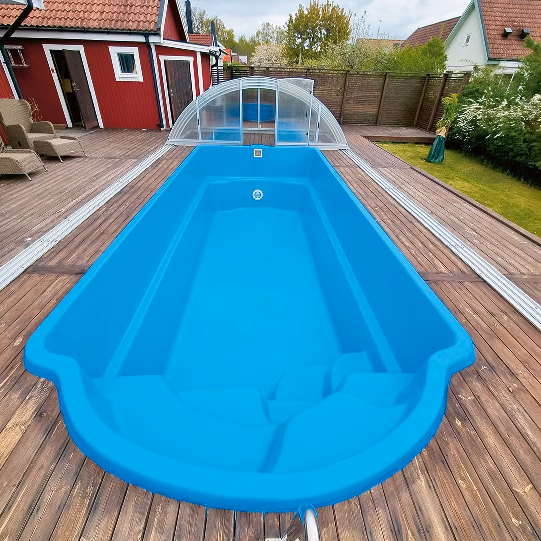 Glasfiberpool Motala | Poolfärg