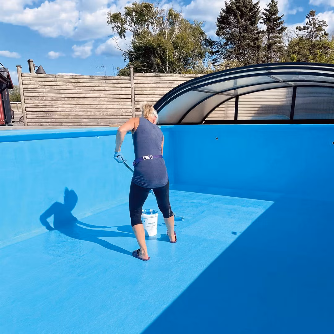 Glasfiberpool Laholm | Poolfärg