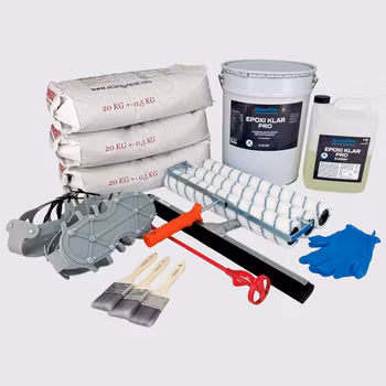 Färgsandsgolv med Betongprimer PLUS Paket - Tung belastning