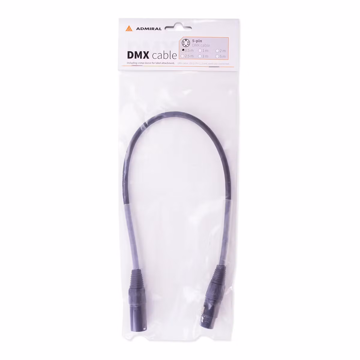 DMX-kabel Admiral, 5-pol 10m
