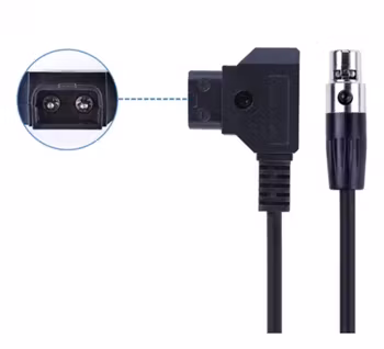 Straight 1.5m D-Tap to Mini XLR 4 Pin Power Cable for TVLOGIC Monitor