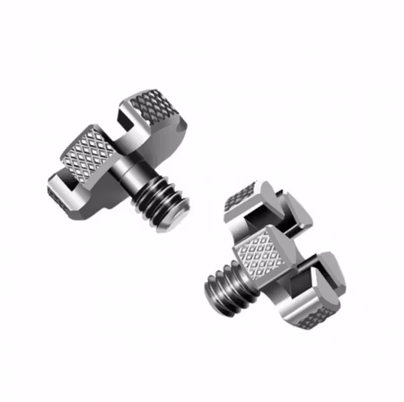 Skruvar / Muttar, 2st Rostfria 1/4-20 Knurled Captive Mounting Screws