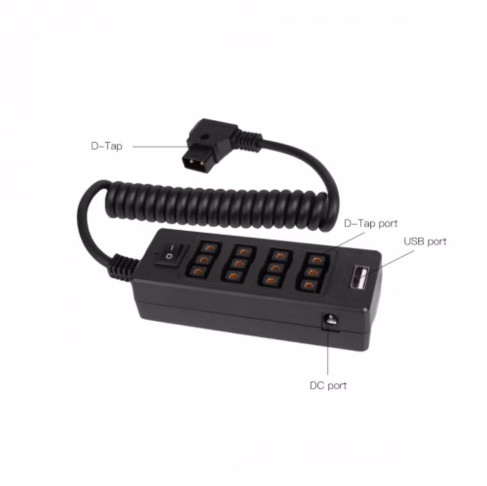 D-Tap splitters 100cm Multifunctional D-Tap Adapter Cable for V Mount Battery with USB Interface DC port