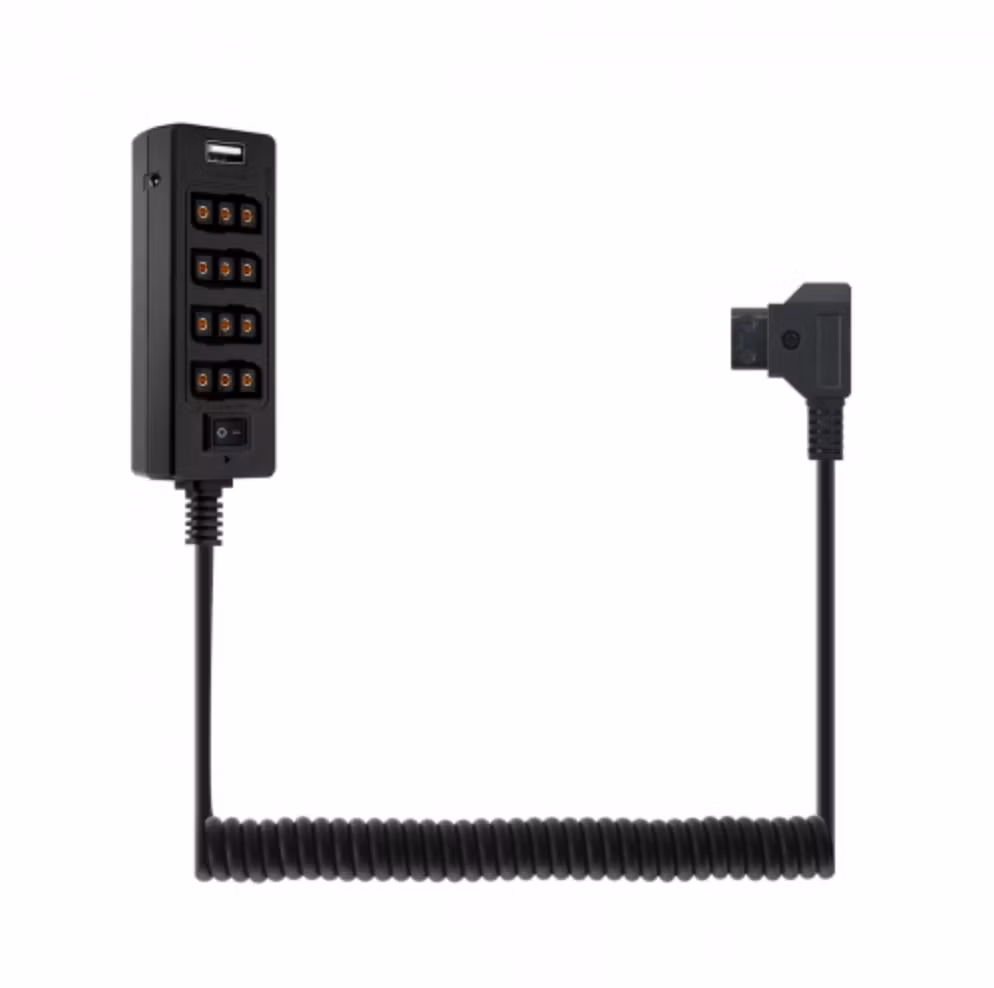 D-Tap splitters 100cm Multifunctional D-Tap Adapter Cable for V Mount Battery with USB Interface DC port