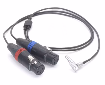 0.5m ARRI ALEXA Mini Audio Mini 5 Pin 1 to 2 XLR 3 Pin Female Two-Channel Audio Cable