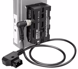 Dual-Side Sony NPF Dummy Battery with Type-C&D-Tap Input to 5525 Lock Cable