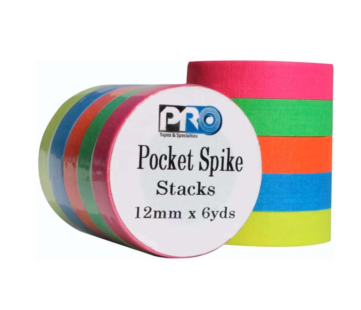 Pro Gaff Pocket Spike 12mm x 9,2m Cloth Tape 5 Fluorescent colors