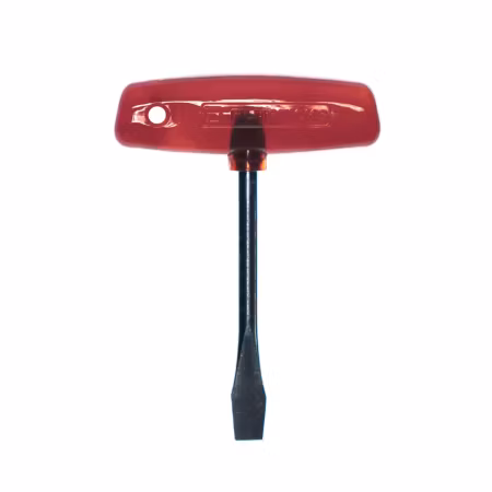 Filmsticks T-handtag skruvmejsel med rött handtag, lång
