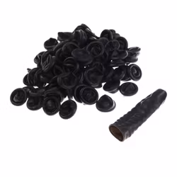 On Set Headsets MICROPHONE COVERS - BLACK - 5 PACK