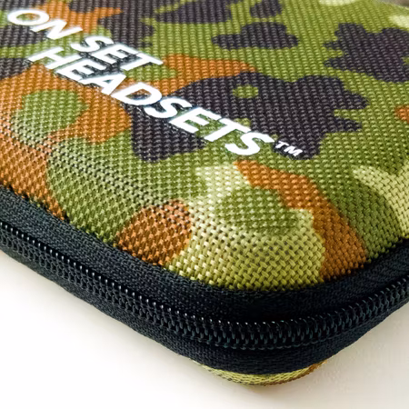 On Set Headsets TRAVEL CASE - GREEN CAMO, The On Set Headsets Travel Case is the perfect solution for protecting your investment while on the move. This high-quality case is specifically designed to f