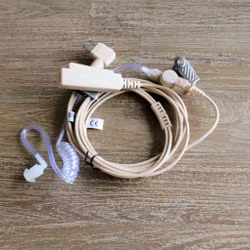 On Set Headsets Desert Tan for Motorola, Kevlar reinforced cable assembly, H2O resistant mic, Medical grade (hypoallergenic) silica. The FilmPro is a High Quality Walkie Talkie Headset. Built to take 