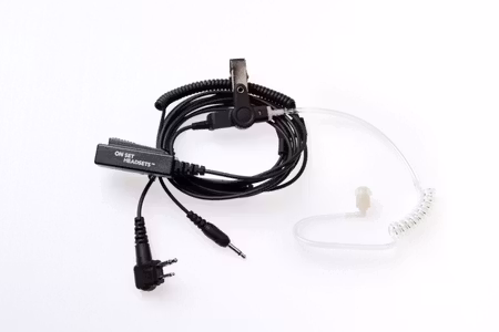 Black,For Motorola, The FilmPro X, the ultimate communication solution for film professionals who need to wear double comms on set. This revolutionary headset connects to both a walkie-talkie and Comt