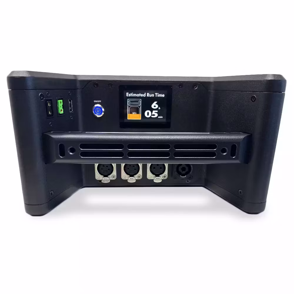CORE RENEGADE XL Mobile Power Station, 1376wh Li-ion battery system, 15v/28v/48v outputs, 2x ptap and USB Color OLED Display and  includes IEC Power Cable for internal charger