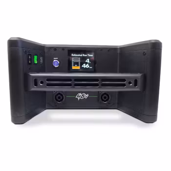 CORE RENEGADE XL Mobile Power Station, 1376wh Li-ion battery system, Dual 48v outputs, 2x ptap and USB Color OLED Display and  includes IEC Power Cable for internal charger