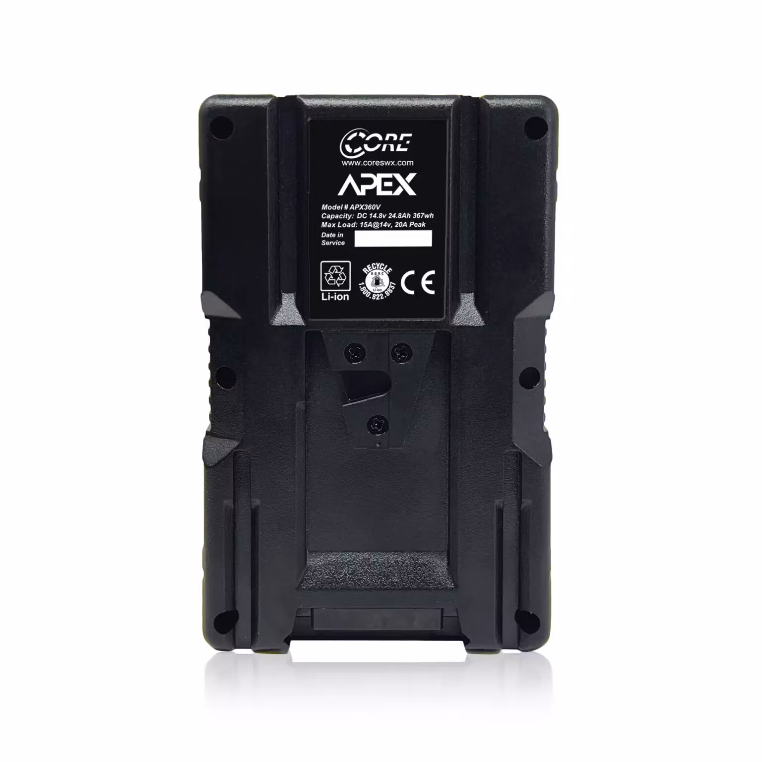 CORE APEX High Capacity 14.8v 367wh Lithium Ion V-mount Battery Pack