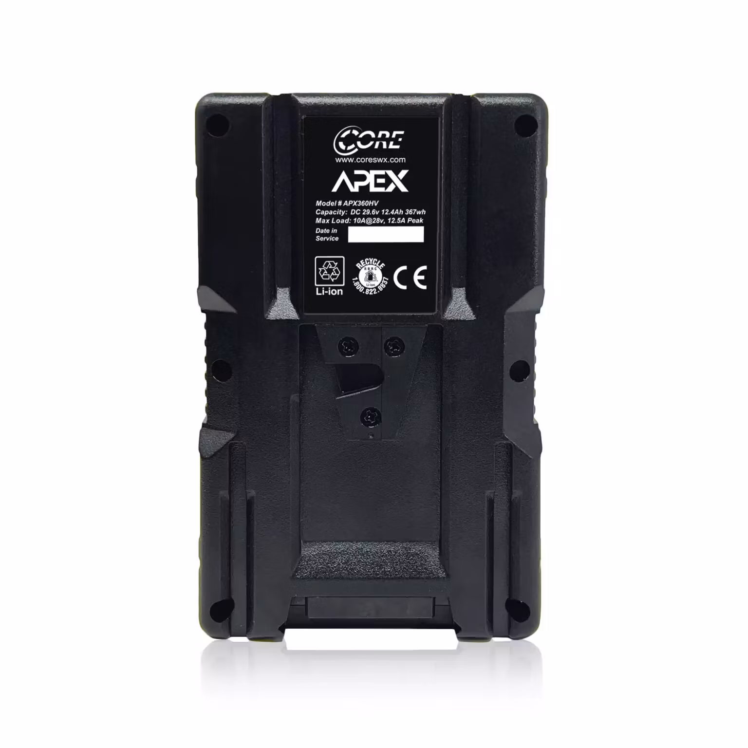 CORE APEX High Capacity 29.6v 367wh High Voltage Lithium Ion V-mount Battery Pack, Helix Compatible