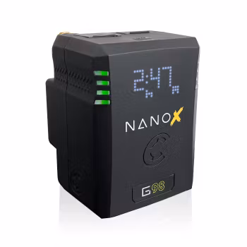CORE 98wh Micro sized V-mount SMART battery pack, 14.8v 6.6Ah. 10A Draw with 4 LED Gauge Intergrated Ptap Port and USBPD, SMBUS Camera Communication