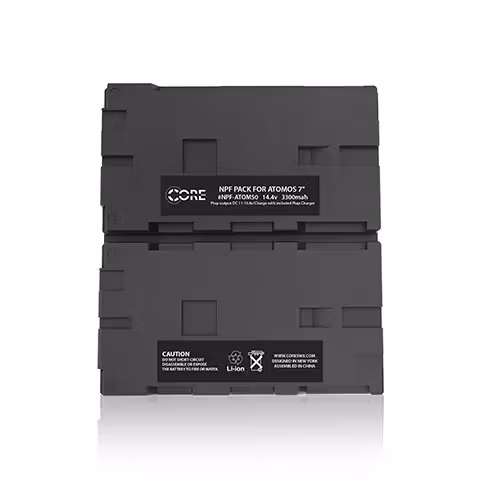 CORE Dual NPF style battery pack for 7" Atomos Monitors, 49wh with Ptap and 4LED Gauge, ATOMX
