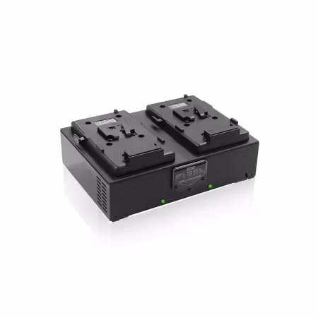 CORE Two Position V-Mount Fast Simultaneous Li-Ion Charger charges two 98wh battery packs in 2.5hrs.