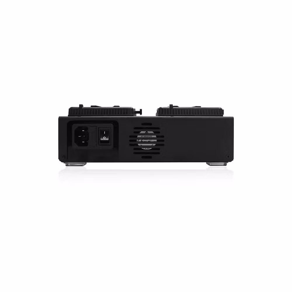 CORE Two Position V-Mount Fast Simultaneous Li-Ion Charger charges two 98wh battery packs in 2.5hrs.
