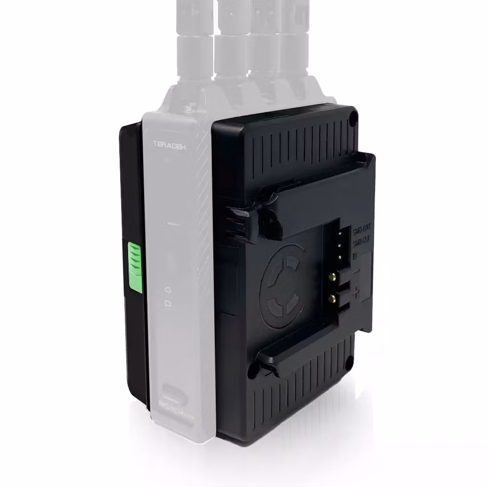 CORE Helix High Voltage Caddy for Teradek LT Transmitter, G-mount, 12v regulated output to 2pin Lemo