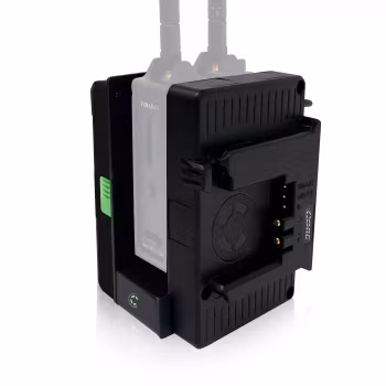 CORE Helix High Voltage Caddy for Teradek LT Transmitter, B-mount, 12v regulated output to 2pin Lemo