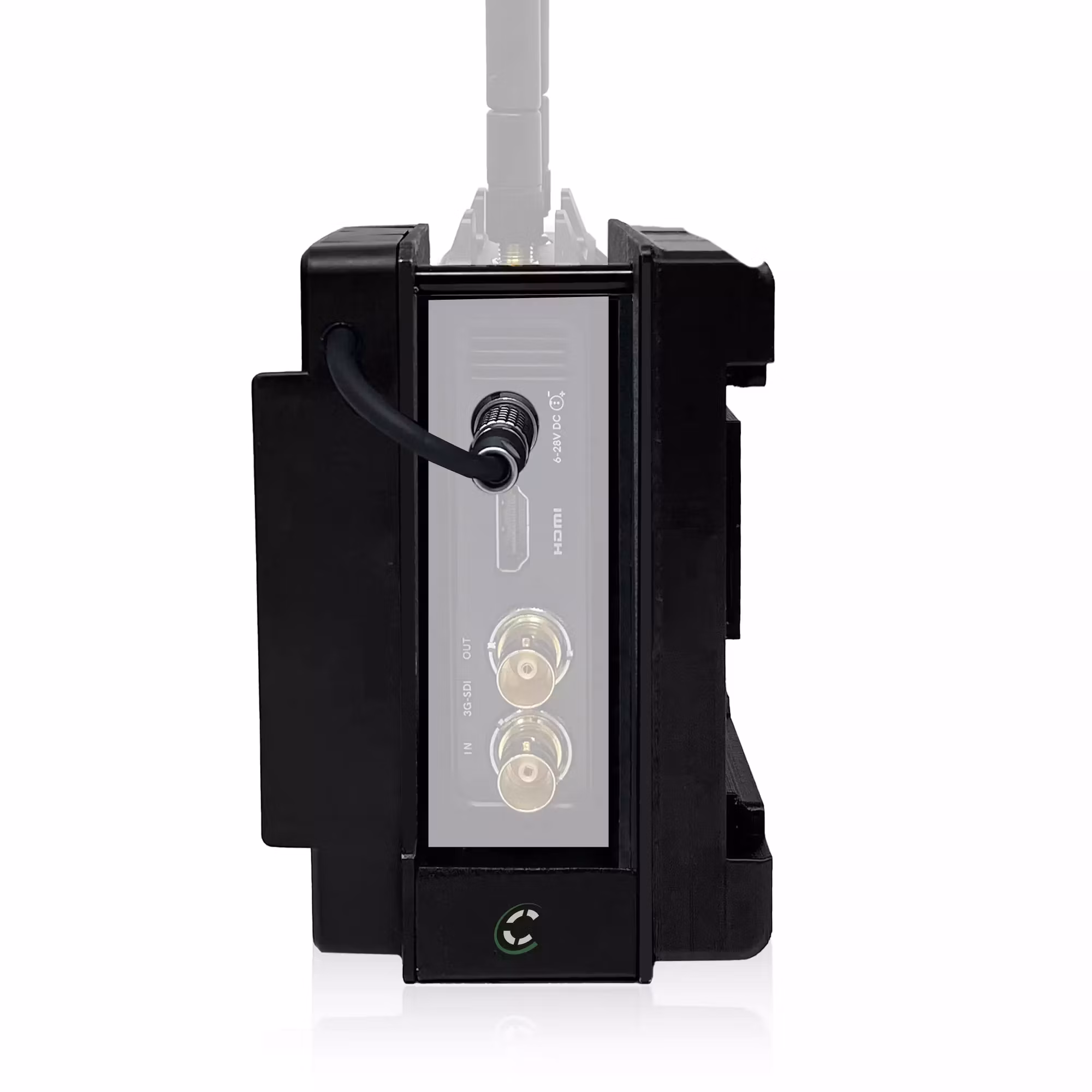 CORE Helix High Voltage Caddy for Teradek LT Transmitter, B-mount, 12v regulated output to 2pin Lemo
