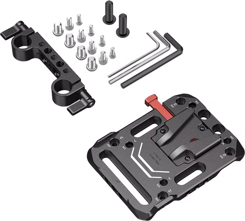 SmallRig 3016 Battery Plate V-Mount w Rod Clamp