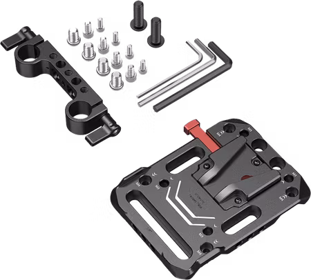 SMALLRIG 3016 Battery Plate V-Mount w Rod Clamp