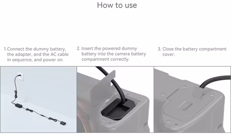 SMALLRIG 4269 Dummy Battery with Power adapter (EU) NP-FZ100