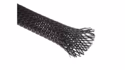 POLYESTER EXPANDABLE BRAIDED SLE 19mm PET 30m Svart 30m