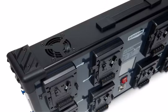BLUESHAPE NEW Studio charger VLOCK batteries , WALL MOUNTING. Charges 8 batteries simultaneous. LCD info