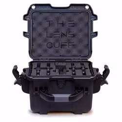Large Ø Set Bundle kit, Ø 75mm ~ Ø 114mm Lens Cuffs with Custom Nanuk Case and 4x Stubby 15mm rails with SPRIG, 4x pouches and 4x sets of inserts.