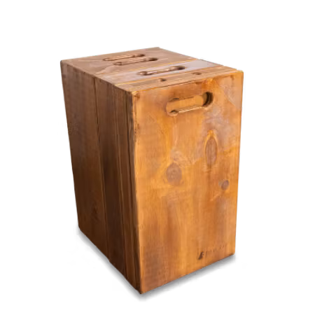 Black Friday APPLE BOX SET (4pcs) -handmade & stained. Focus Rat, Made in Europe.