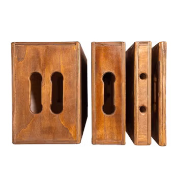 Black Friday APPLE BOX SET (4pcs) -handmade & stained. Focus Rat, Made in Europe.