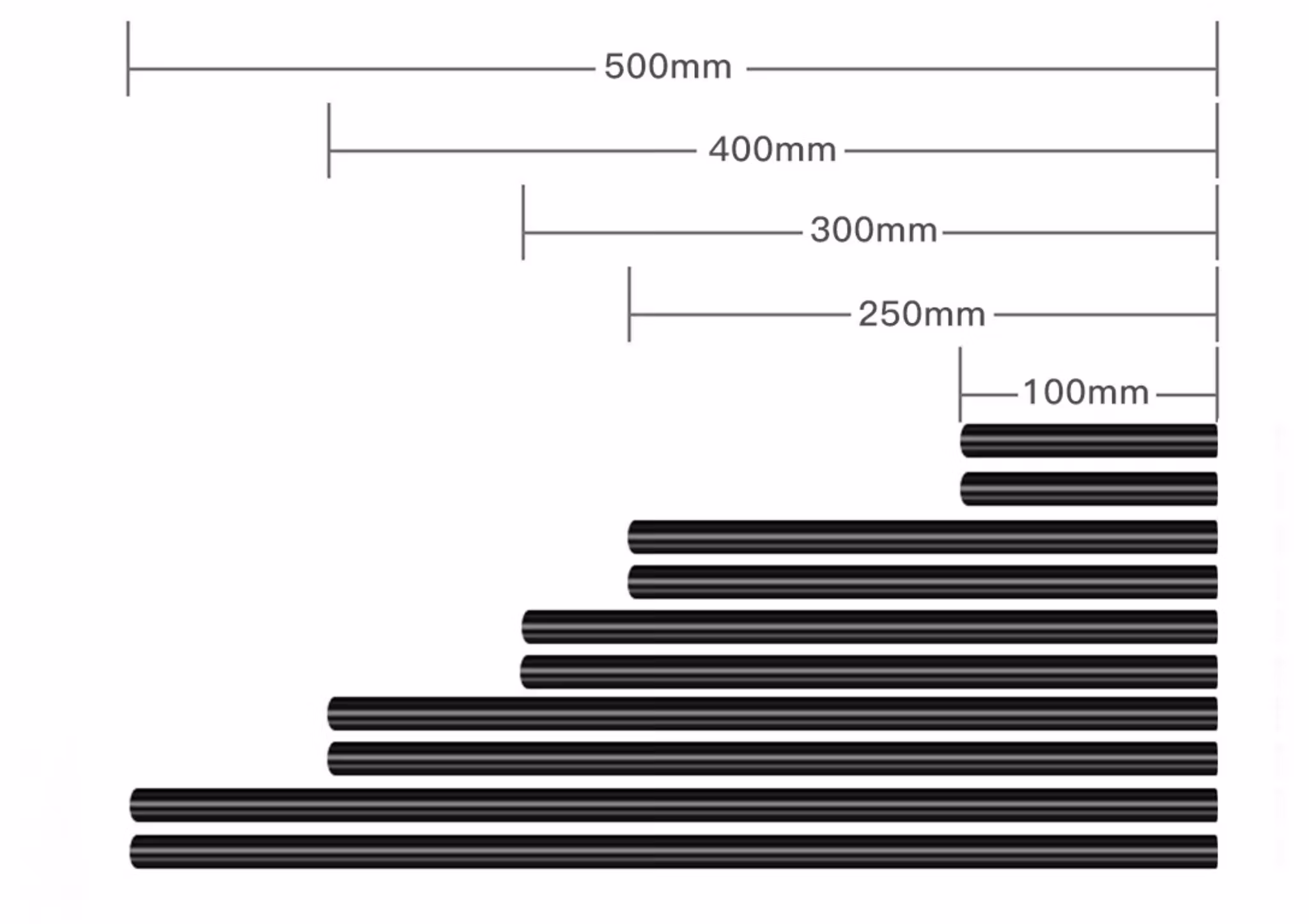 Aluminum Rods 15mm x2 (M12)
