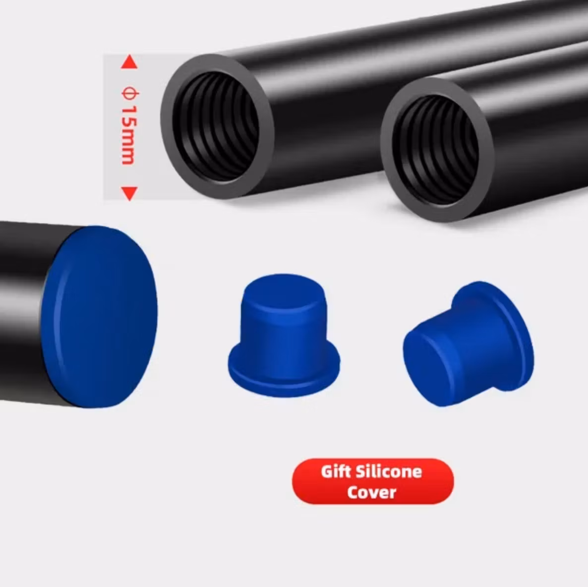 Aluminum Rods 15mm x2 (M12)