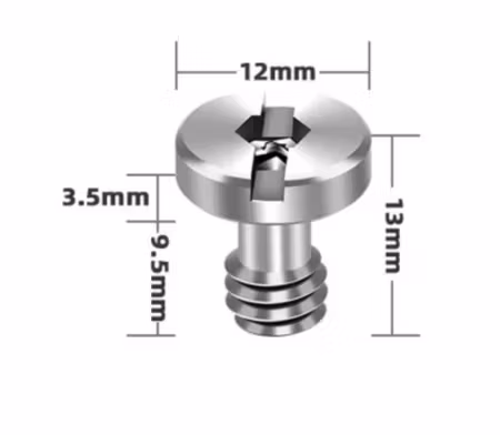 Kameraskruv 1/4 stainless steel camera screw x5