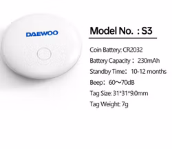 DAEWOO S3 TRACKER TAG FOR IOS. Single unit